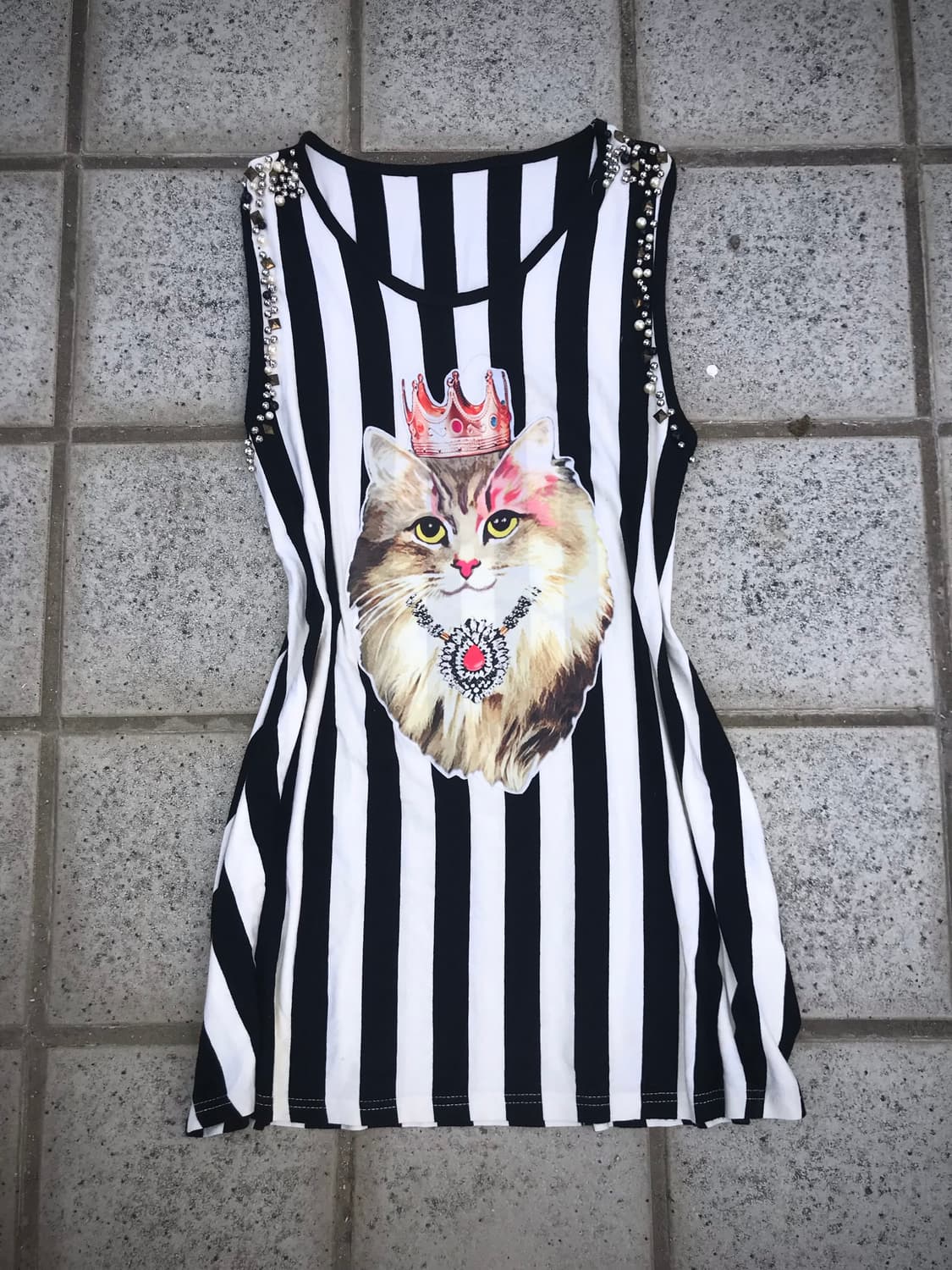 Queen Cat Stripe Mini Dress 상품이미지3
