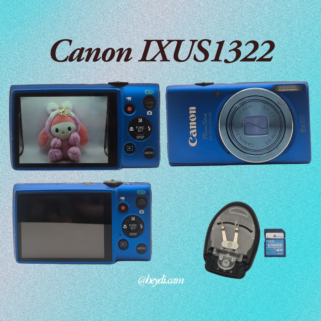 (헤일리 비버 하음) 캐논 ixus132 ixy90f 블루 상품이미지2
