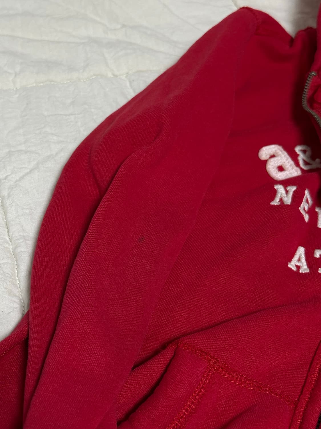 아베크롬비 레드 후드집업 스몰 여성용 상품이미지7