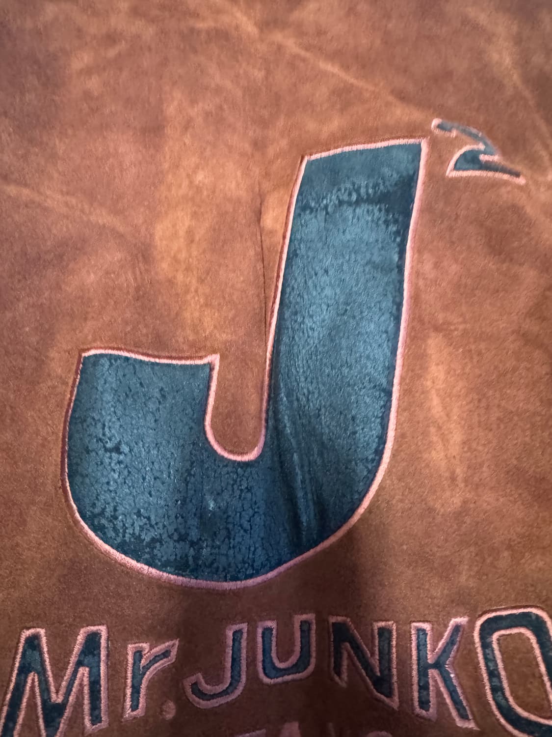 희귀!! 준코 코시노 y2k 리얼 소가죽 배색 바시티 자켓 XL 상품이미지8