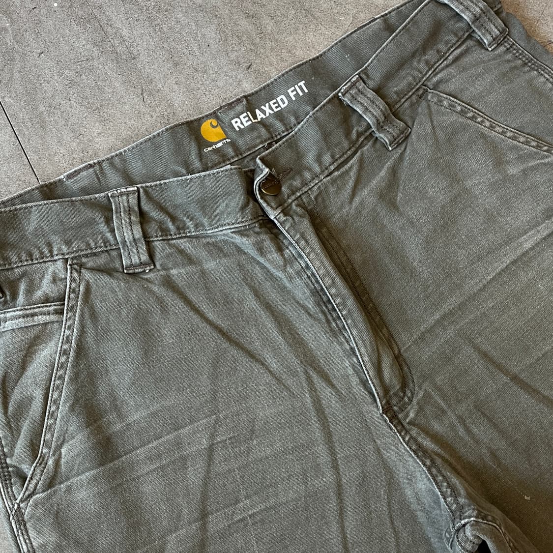 칼하트 정품 오리지널 카펜터 카키 반바지  상품이미지7