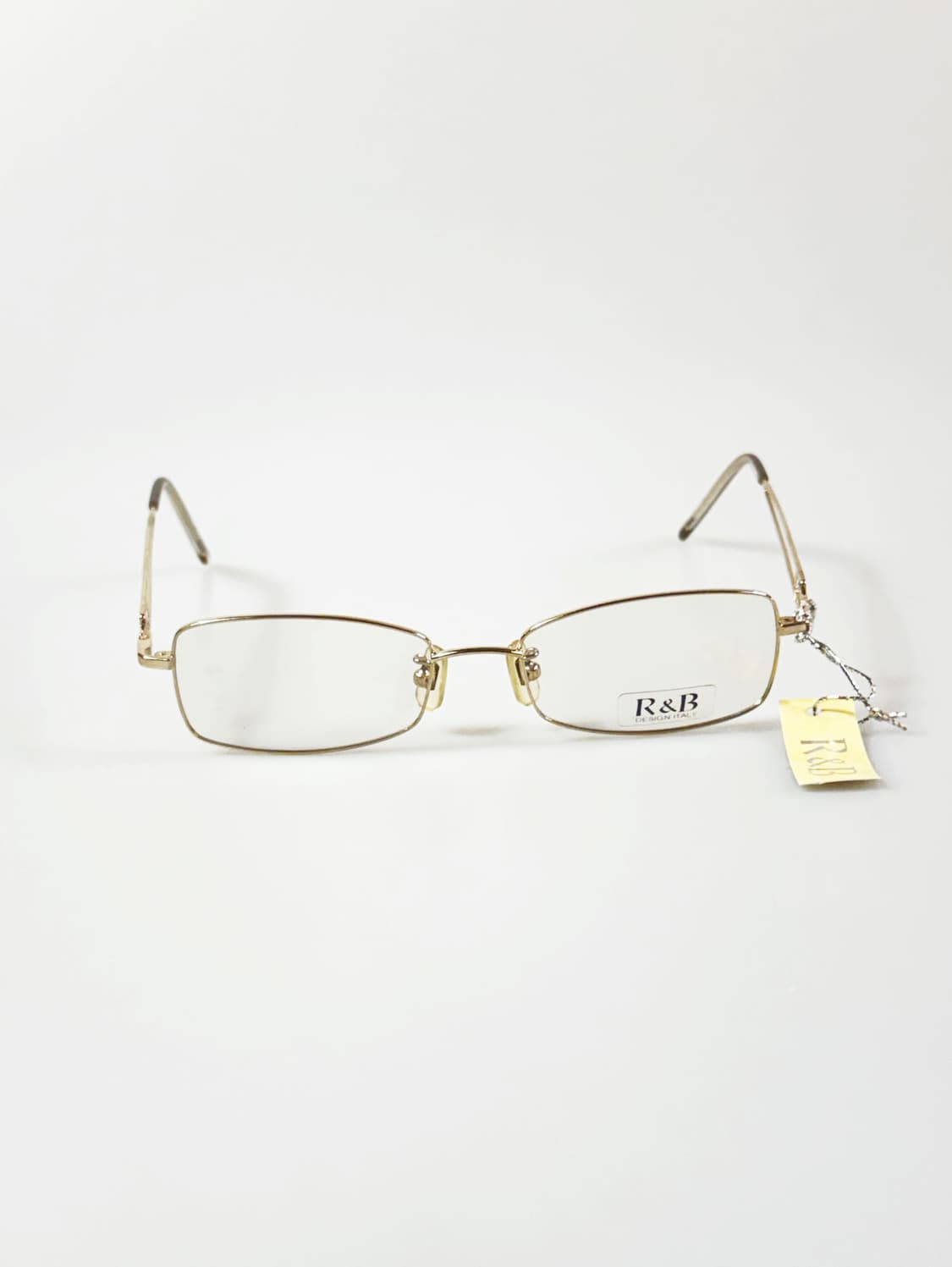 R&B EYEWEAR 골드 슬림 스퀘어 메탈 프레임 빈티지 안경 상품이미지1