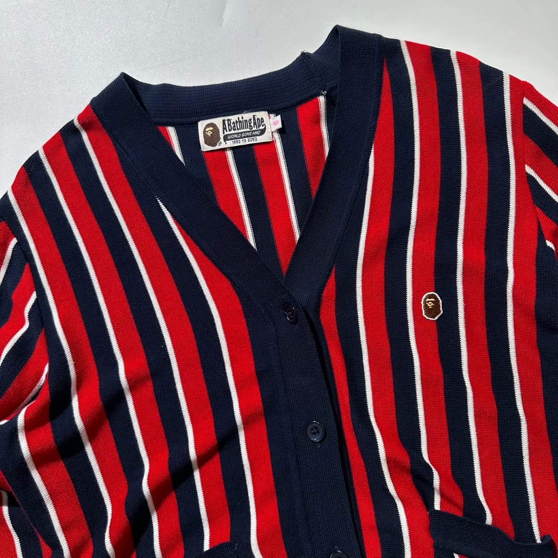 (매장판) Bape 베이프 스트라이프 코튼 니트 가디건 상품이미지3