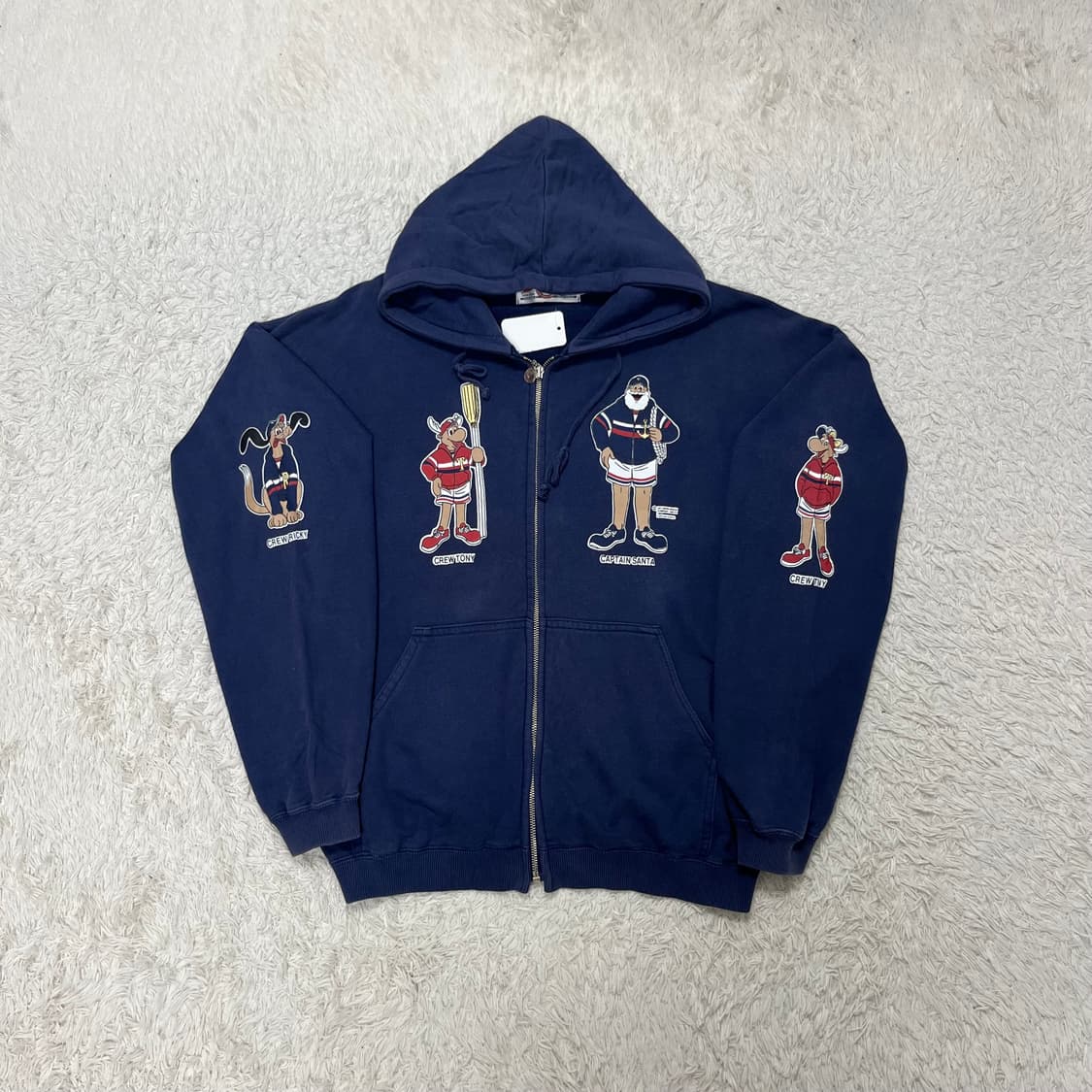 Captain Santa navy zip-up hoodie 상품이미지4