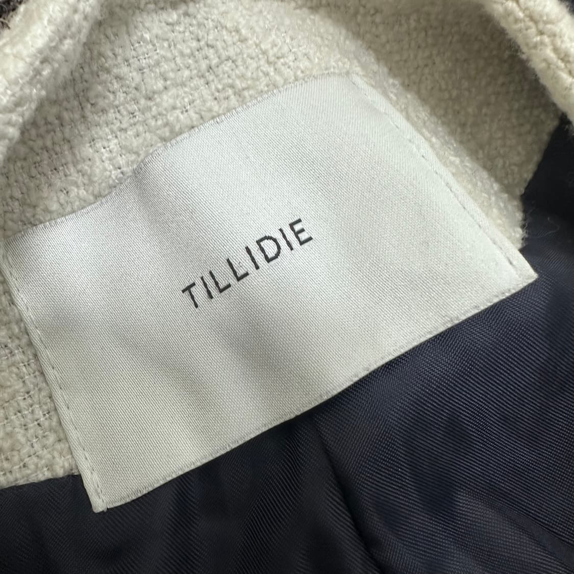 TILLIDIE 틸아이다이 여성 트위드 자켓 네이비 M 상품이미지6