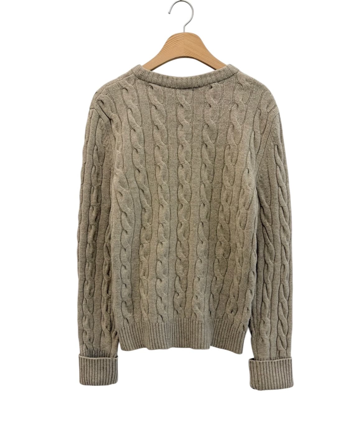 라코스테 꽈배기 니트 베이지 (여성M) 상품이미지8