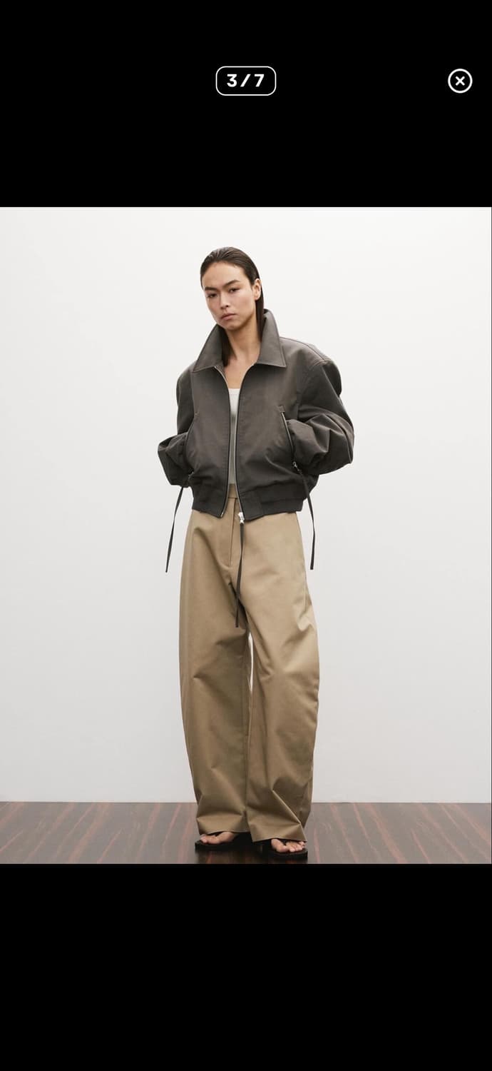 25ss 렉토 지퍼 디테일 팀 봄버 자켓 차콜그레이 상품이미지2