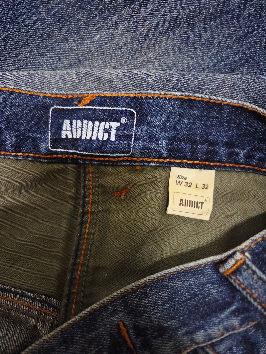 ADDICT 블루 워싱 포켓 디테일 데님 팬츠 상품이미지10