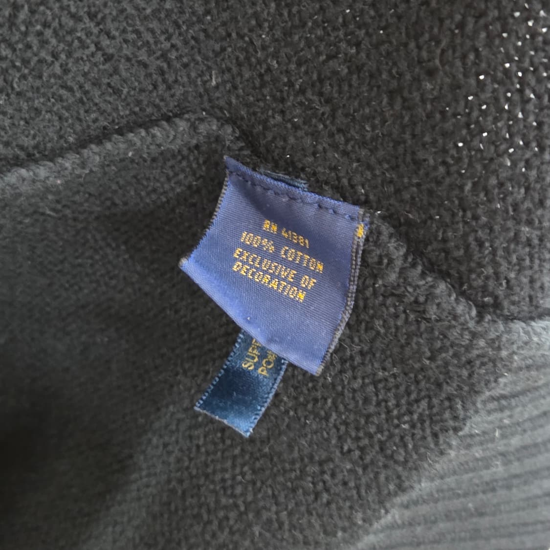 폴로랄프로렌 풀오버 하프집업 니트 블랙 L 상품이미지5