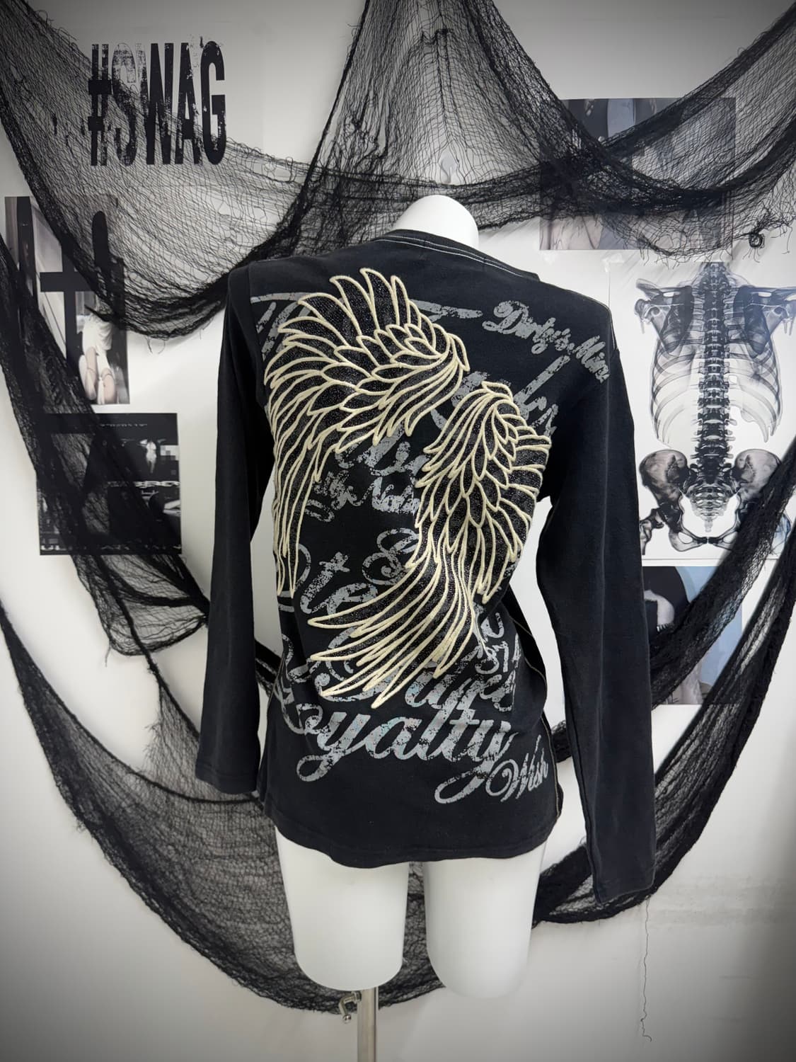 Wing embriodery printing longsleeve 상품이미지8
