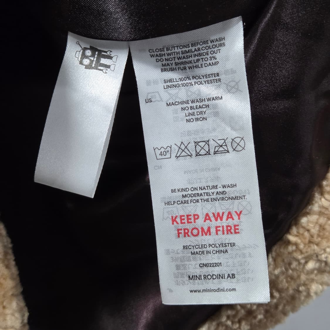 미니로디니 양털 코트 104/110 상품이미지3