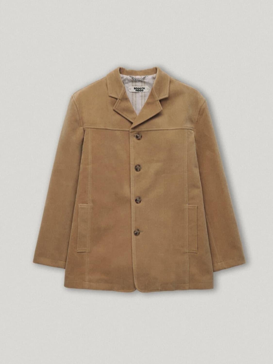 스무드무드 smoothmood 스웨이드 카멜코튼자켓 상품이미지1