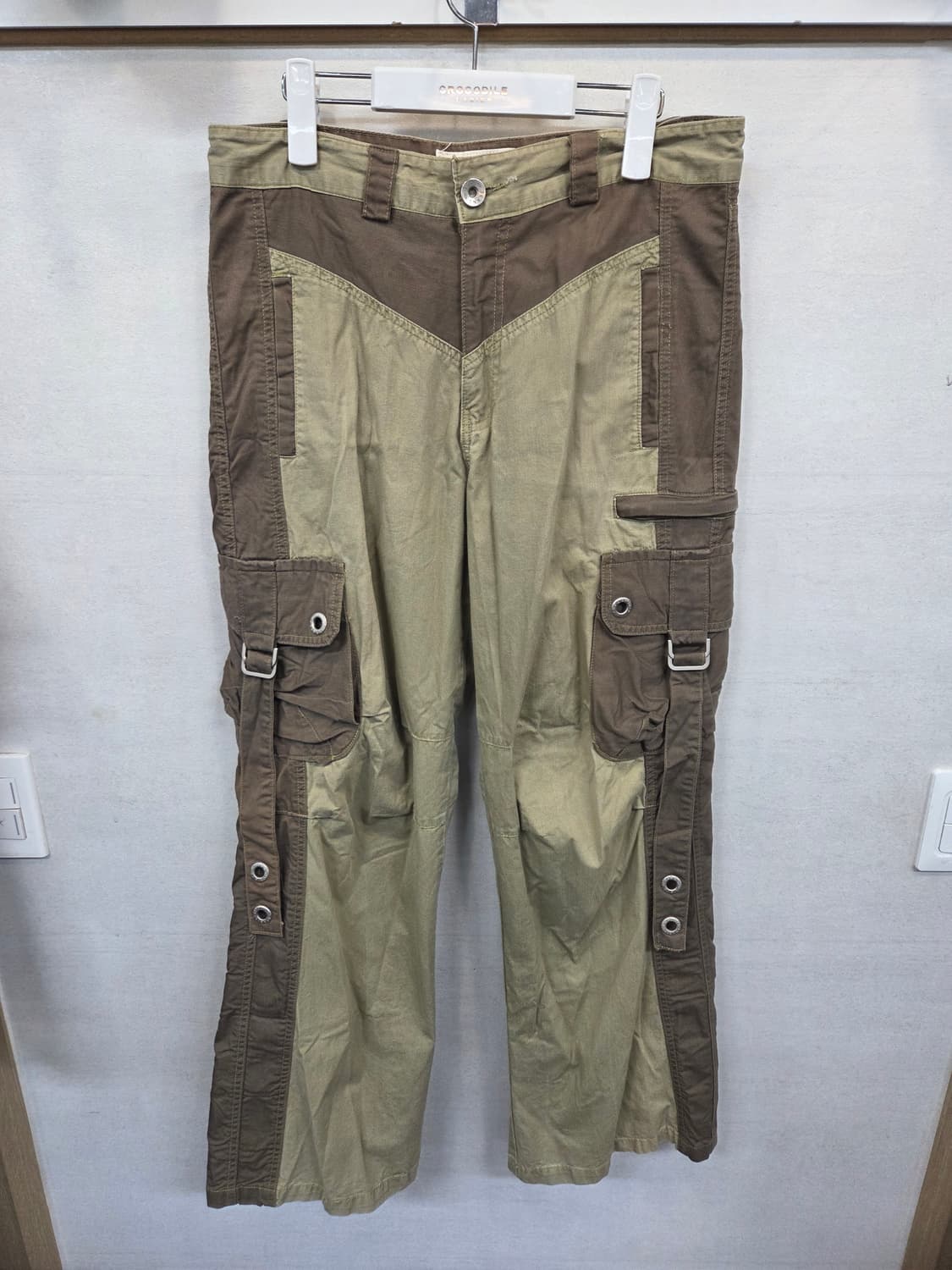 빈티지 I.d 진스 투톤 디테일 카고 부츠컷팬츠 L 대략 30 상품이미지1