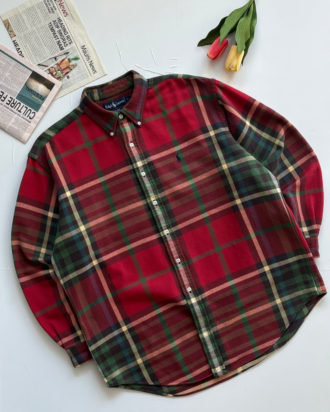 Polo 폴로랄프로렌 타탄 체크 셔츠 상품이미지1