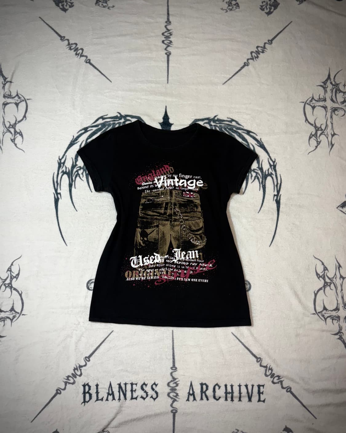 Y2K cubic Gothic Printing short sleeve 상품이미지1