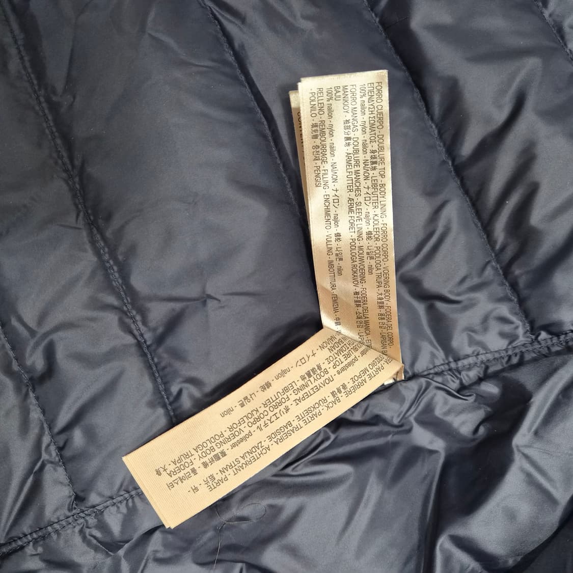 마시모두띠 가죽 배색 다운 패딩 L사이즈 상품이미지7