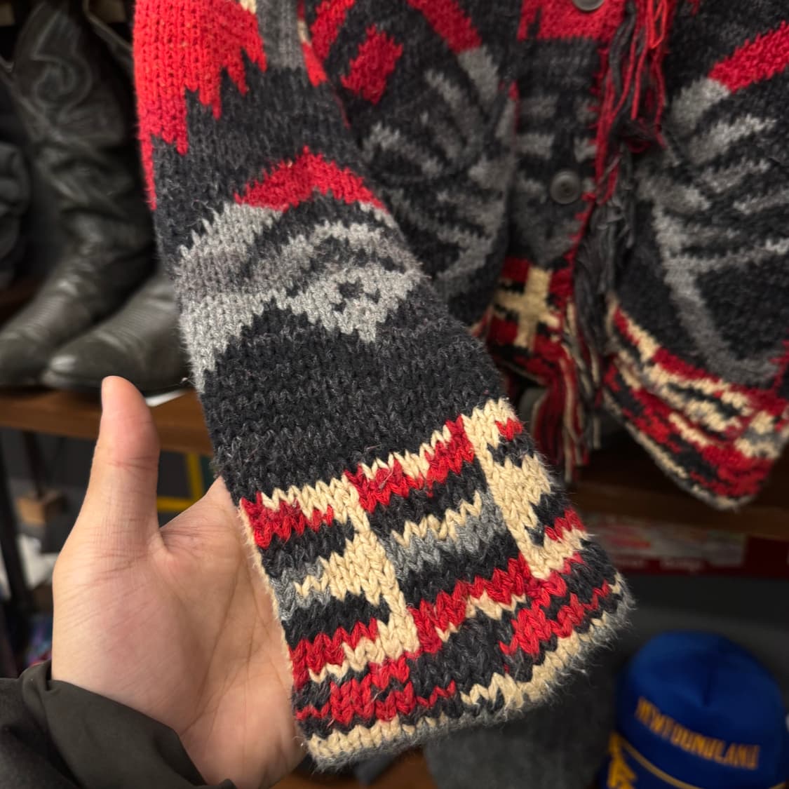 00s 데님앤서플라이 by 랄프로렌 아즈텍 프린지 니트 가디건 N44 상품이미지5