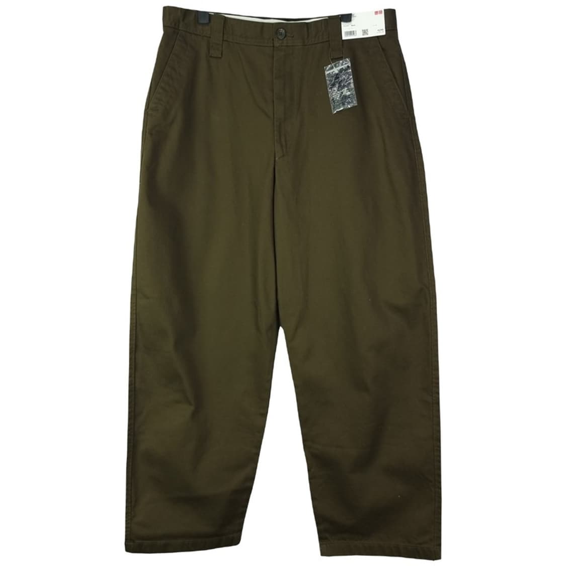 [유니클로 U 르메르](새상품) 와이드 코튼 팬츠 올리브카키 M18776 상품이미지2