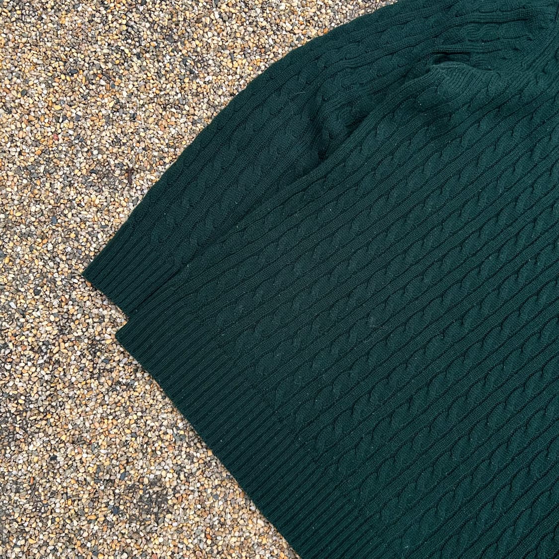 라코스테 그린 크루넥 케이블 니트 상품이미지3