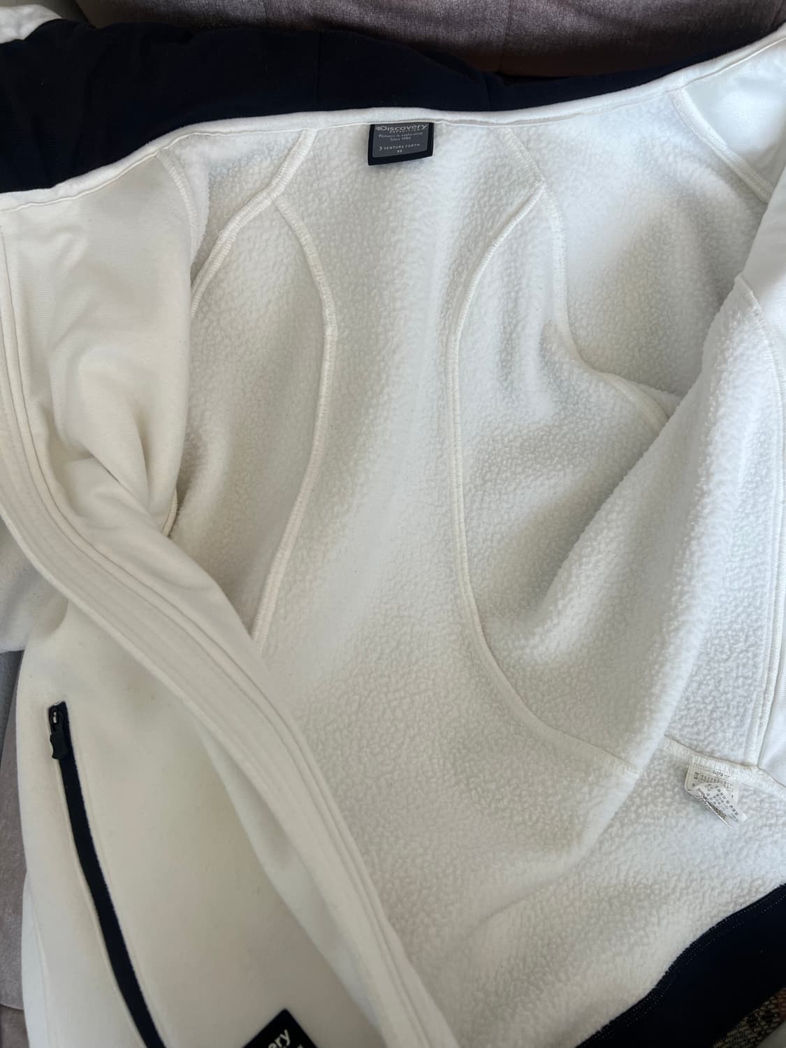 디스커버리 남성 아이보리 후드집업점퍼 플리츠점퍼 상품이미지6