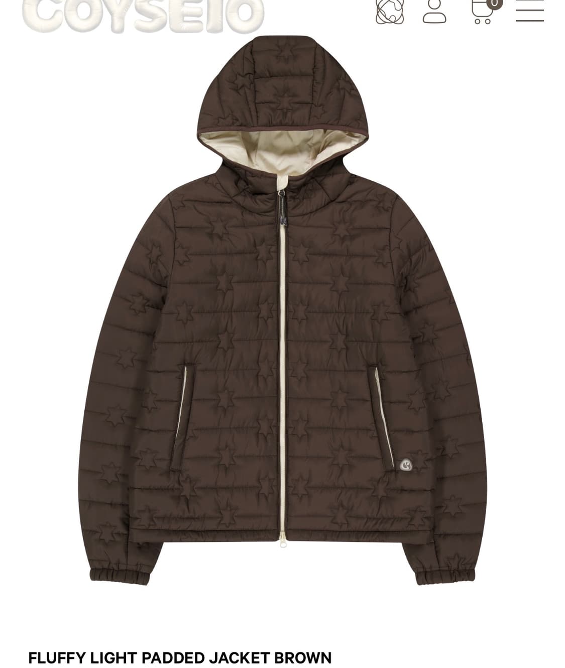 FLUFFY LIGHT PADDED JACKET BROWN 상품이미지1