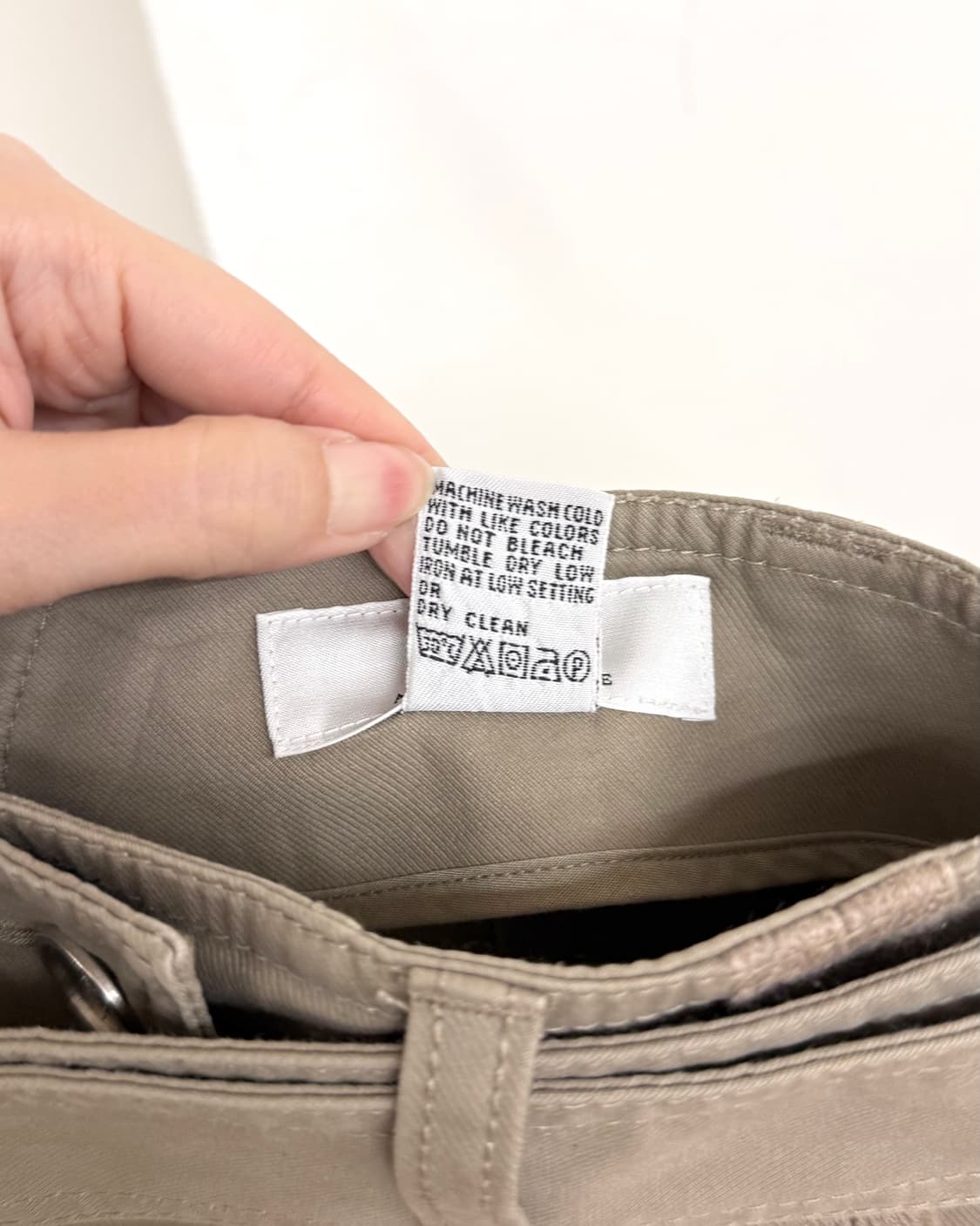 아르마니 익스체인지 베이지 코튼 벨트 스커트 상품이미지8