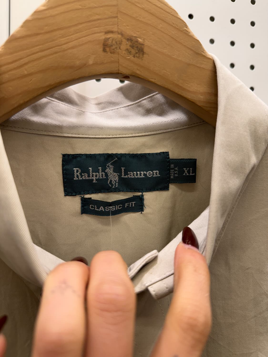 폴로 랄프로렌 베이지 클래식핏 버튼다운 셔츠 U1535 상품이미지5