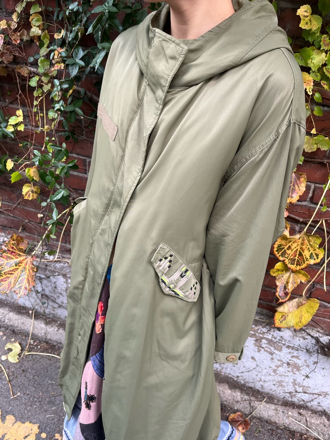 Titicaca 그린 카키 롱 후드 야상 상품이미지5