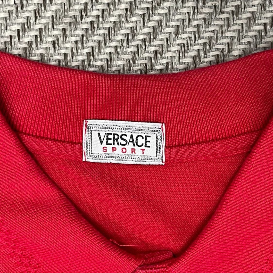 베르사체 스포츠 로고 자수 코튼 카라티 v0461 상품이미지6