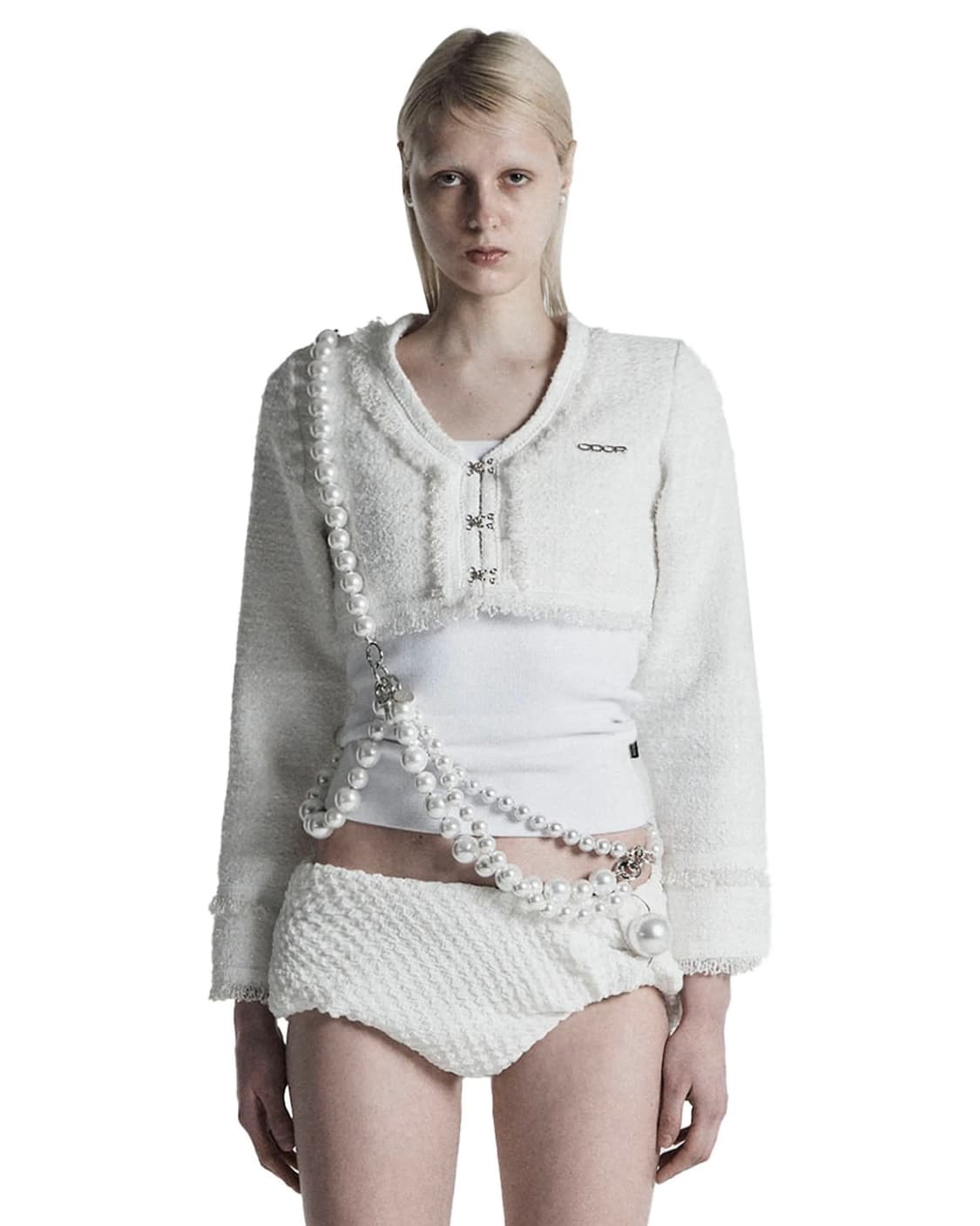 (새제품) Odor Twee crop cardigan in glitter 상품이미지1