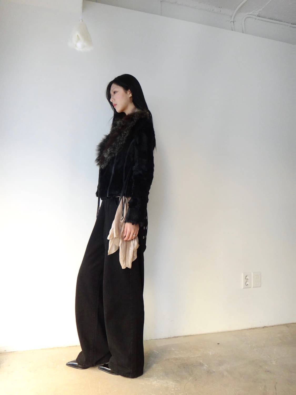 Feminine string short fur jacket  상품이미지6