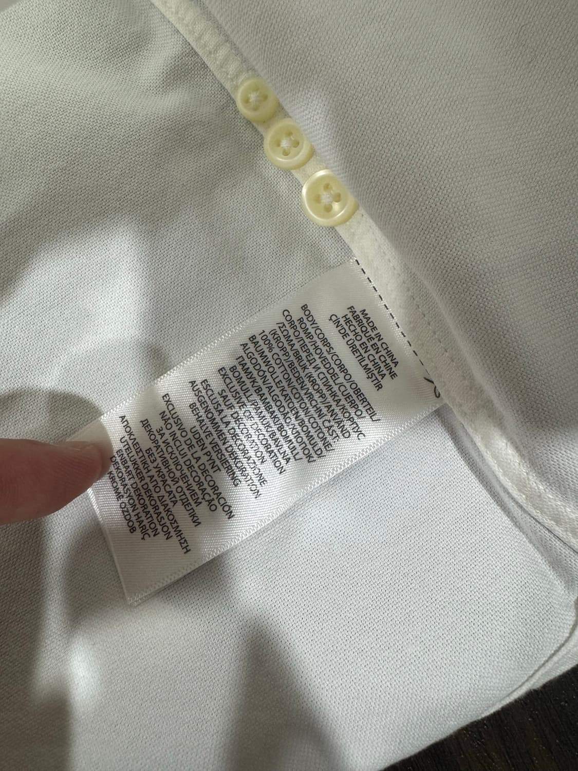 폴로 화이트셔츠 클래식핏 L 상품이미지3