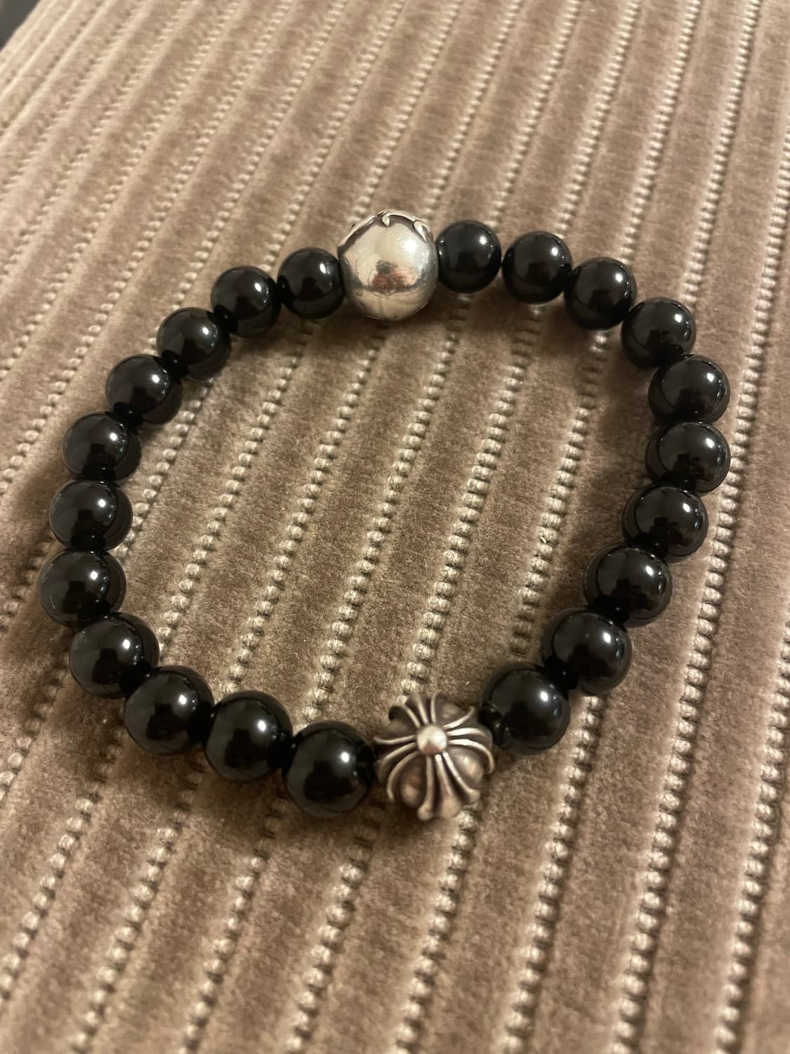 크롬하츠 비즈25 8미리 비즈 팔찌 유럽 홀마크 상품이미지1