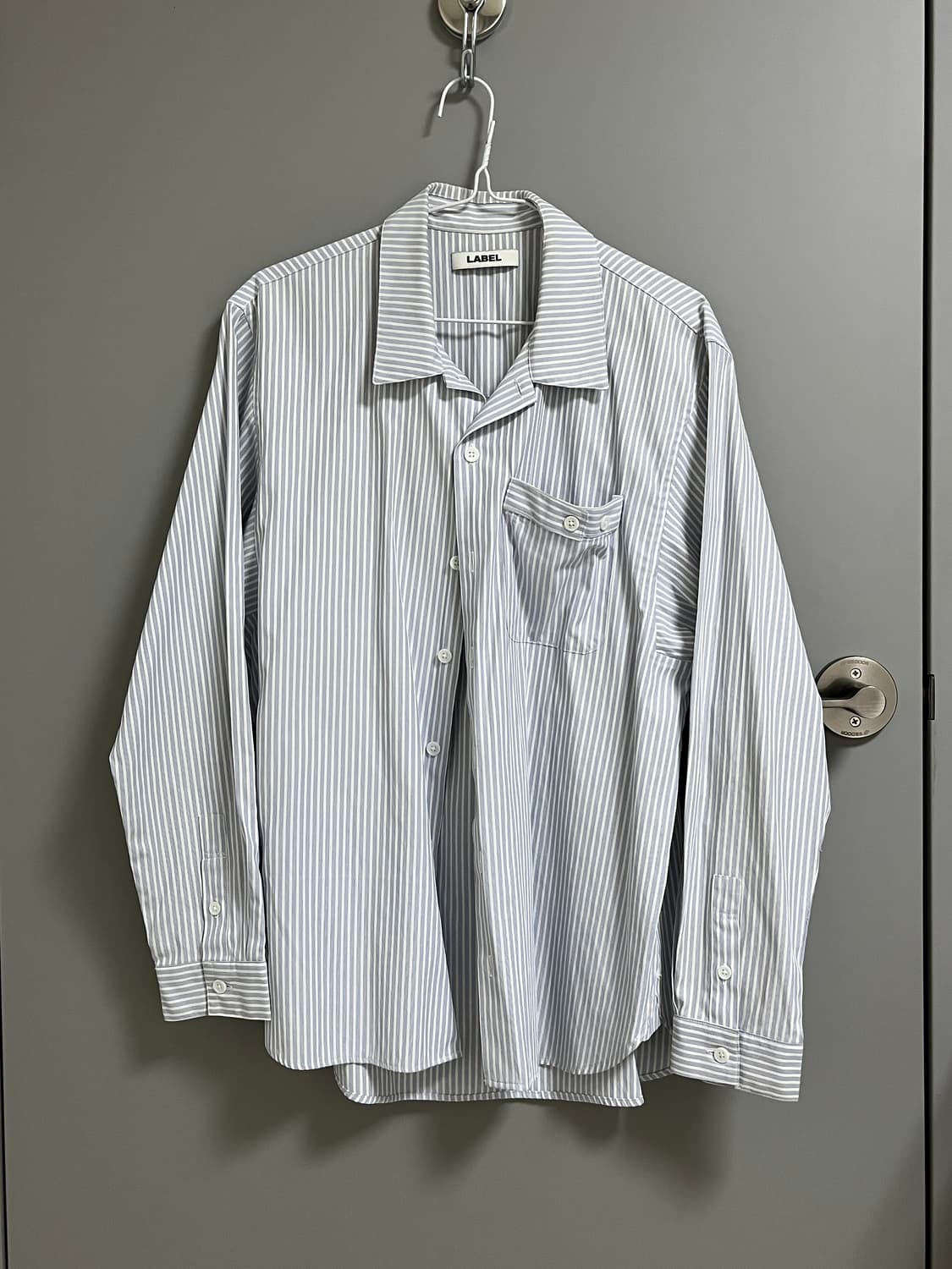 라벨 아카이브 스트라이프 긴팔 셔츠 상품이미지1