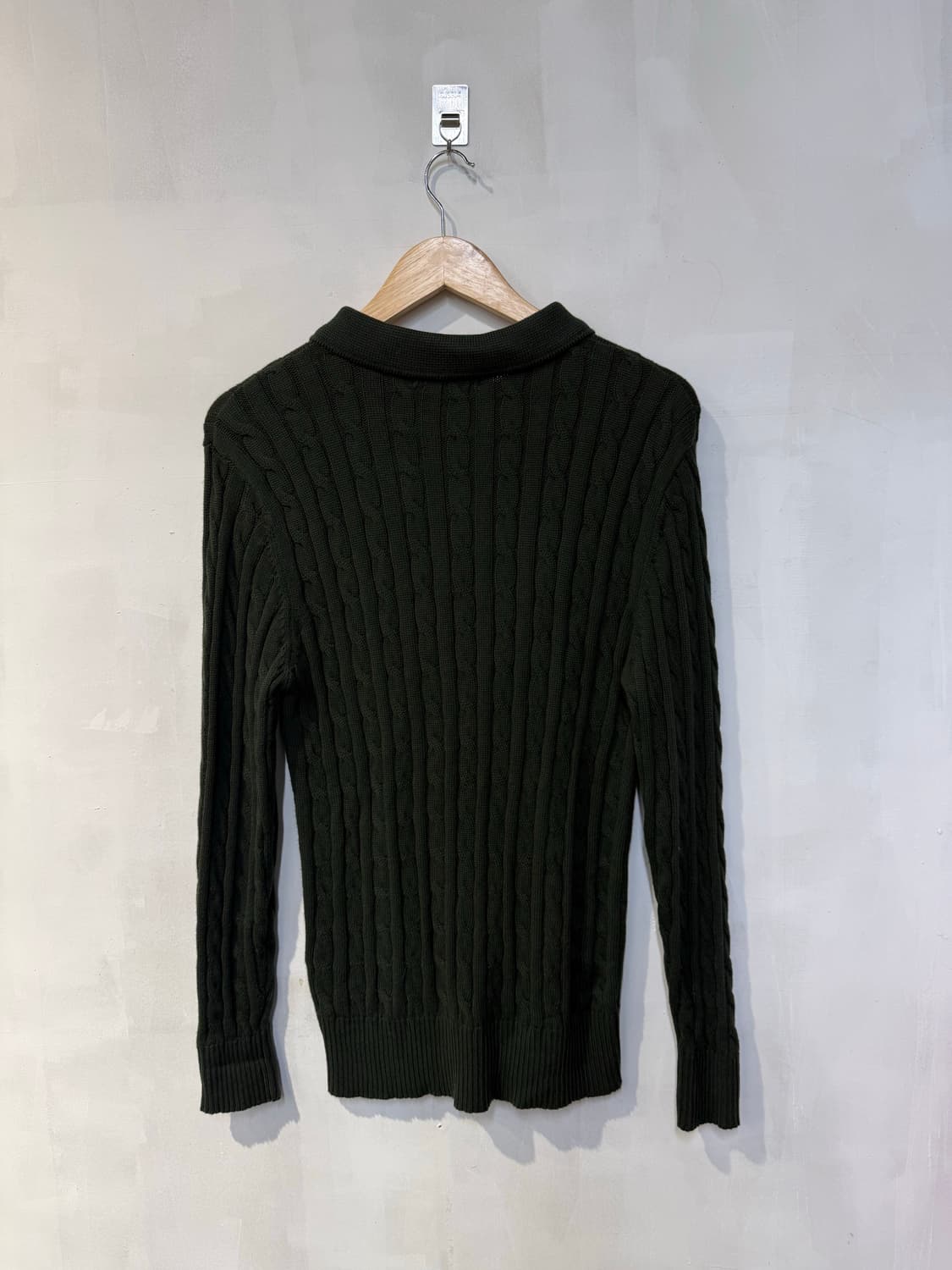 폴로 딥그린 카라 니트 상품이미지4