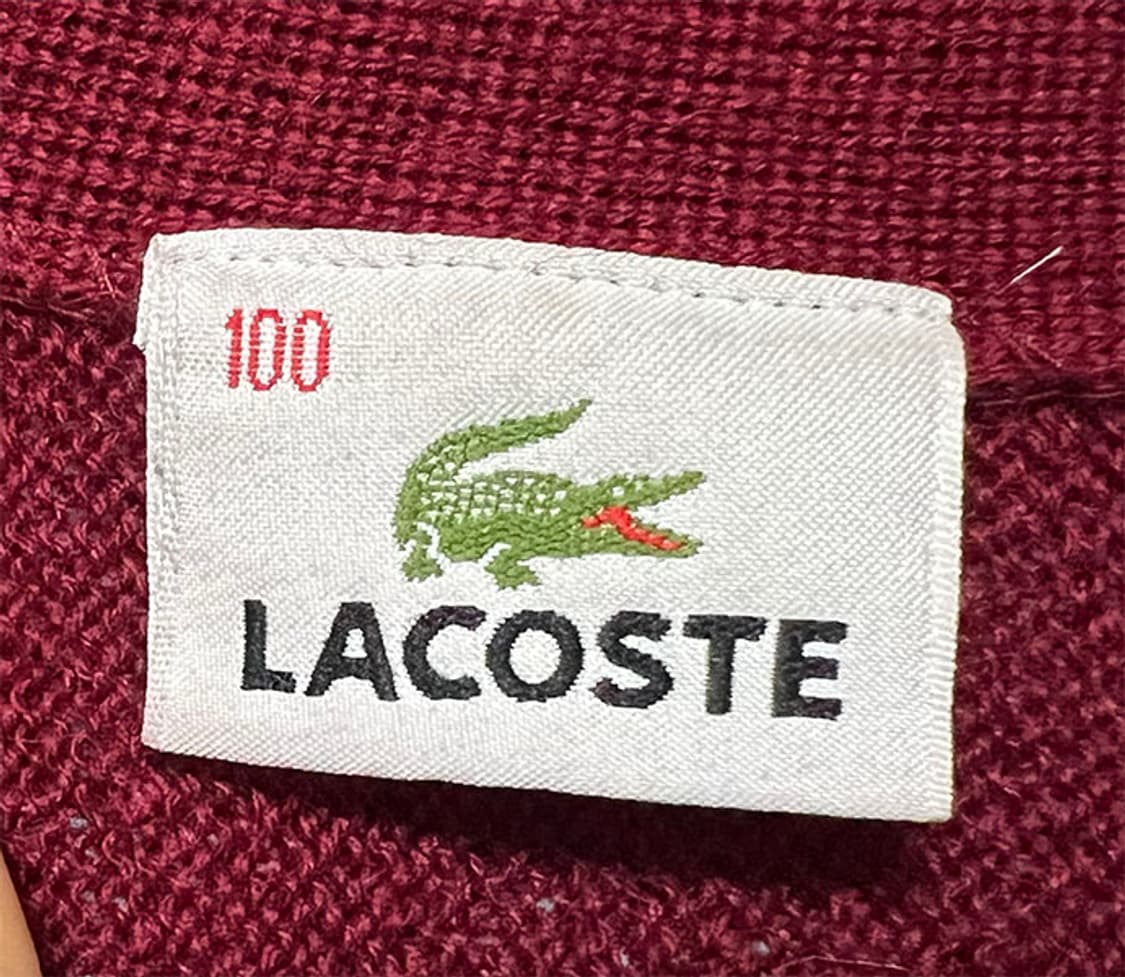 라코스테 남자 가디건 춘추 버건디 올드스쿨룩 L 100 상품이미지3