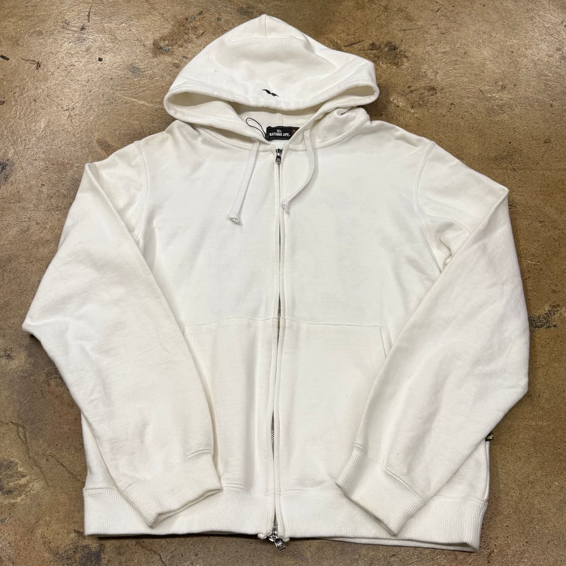 미스터 베이프 수염 화이트 후드집업 상품이미지2