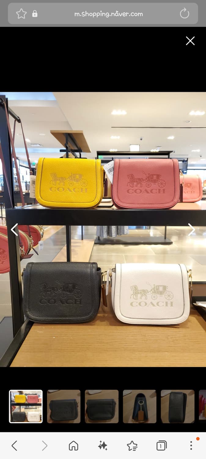 코치 여성 홀스 앤 캐리지 새들 백 블랙 검정 크로스백 상품이미지1