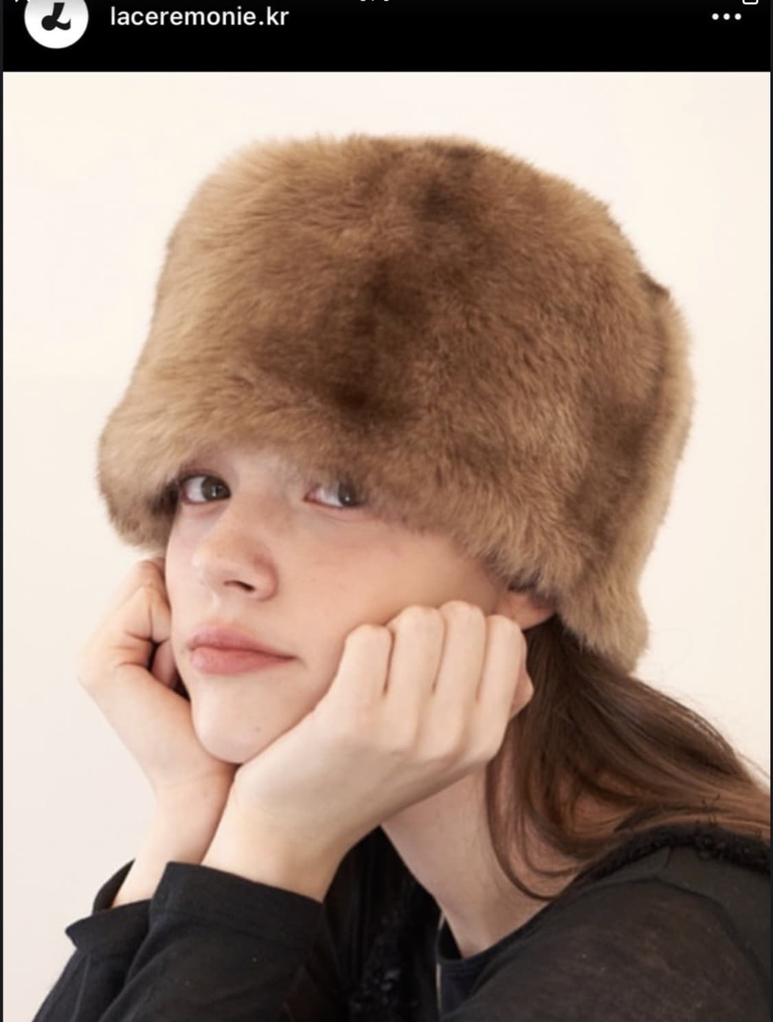 라세레모니 퍼 햇 (블랙컬러) 상품이미지6