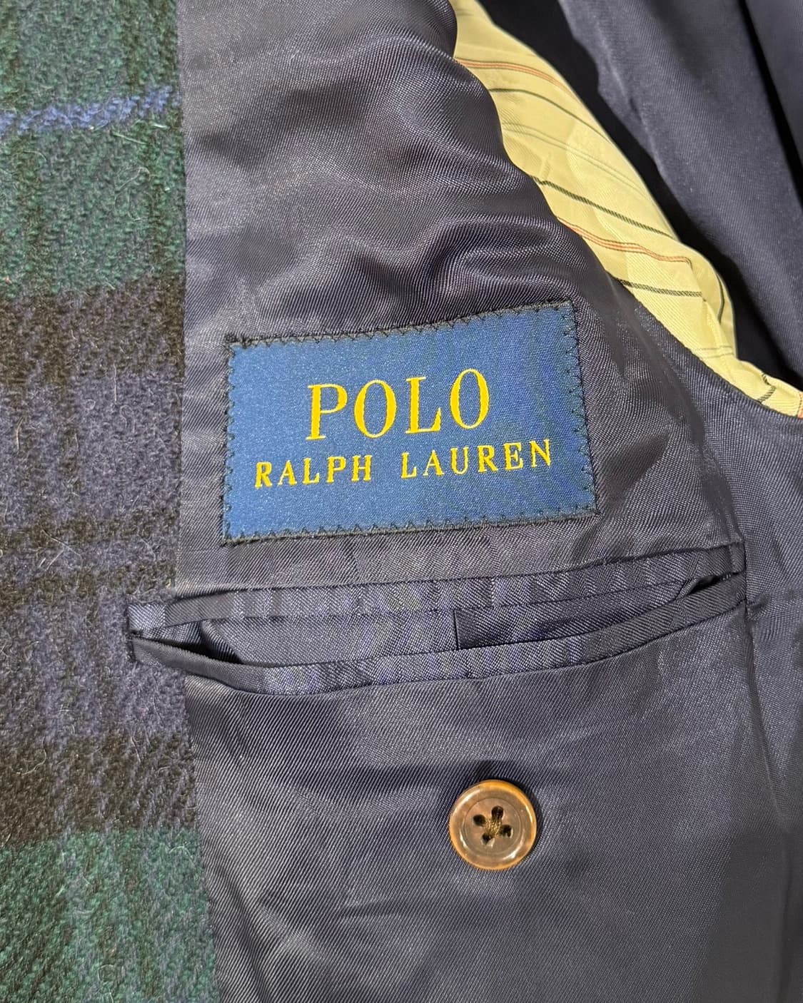 폴로 랄프로렌 그린 블랙와치 싱글 브레스티드 자켓 상품이미지8