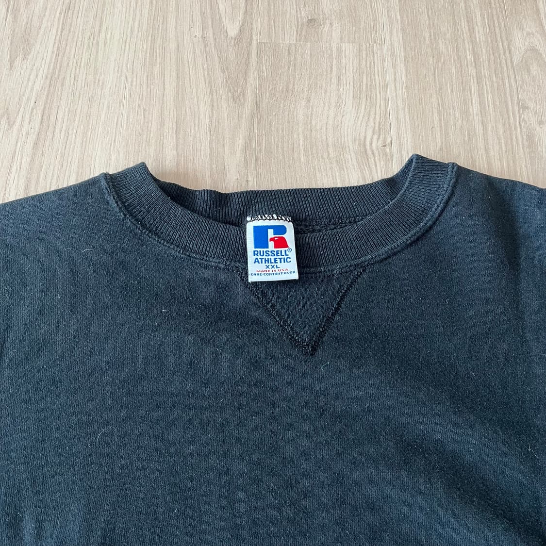 [2XL] 90s 빈티지 러셀 스웻셔츠 맨투맨 블랙 상품이미지2