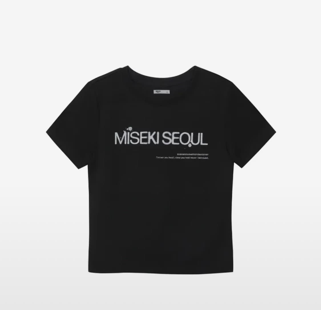 미세키서울 Logo short sleeves BLACK 상품이미지1