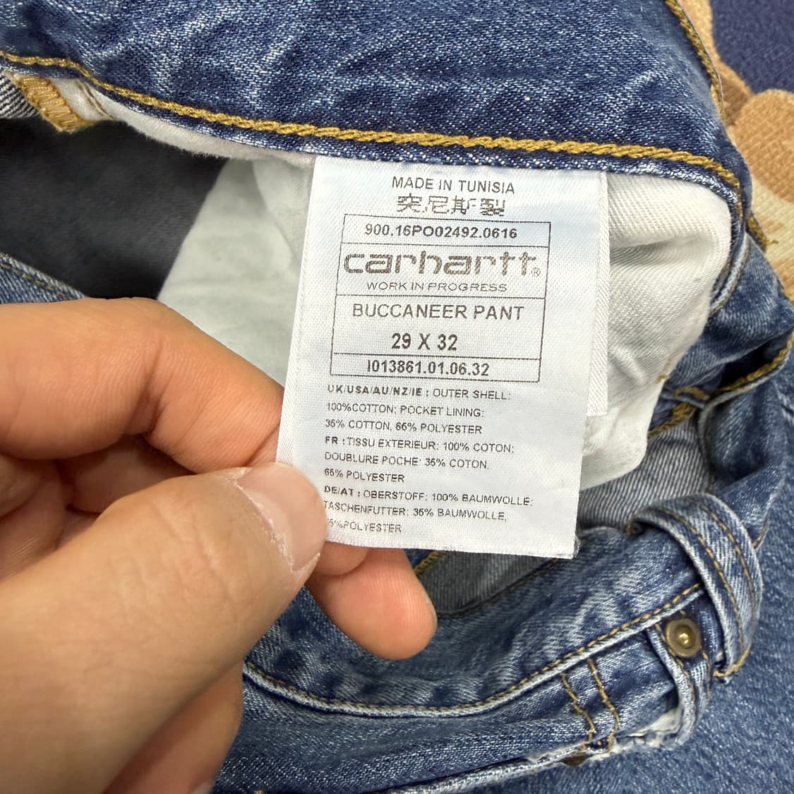 (29)칼하트 WIP 뷰캐너 중청 데님팬츠 상품이미지5