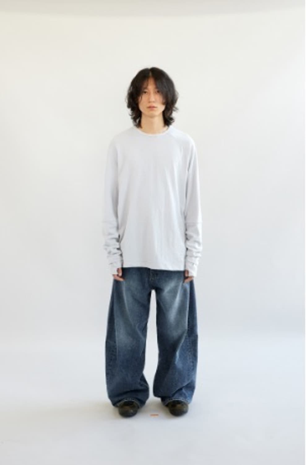 해칭룸 와이드 커브진 (2) 블루 상품이미지5