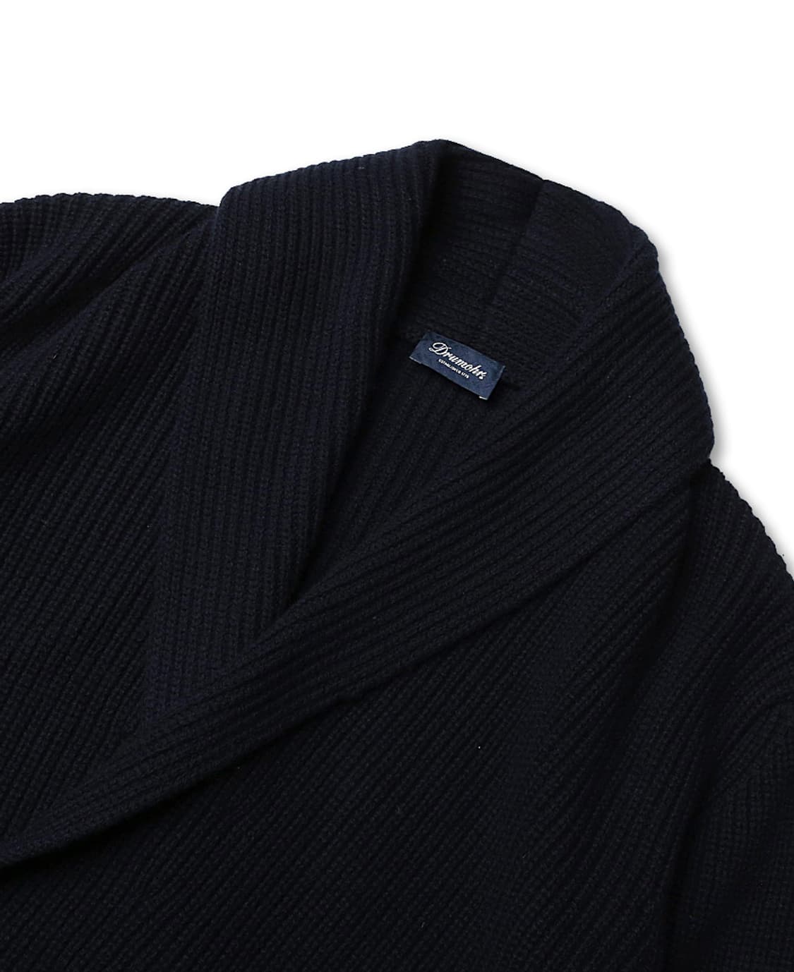 드루모어 [Drumohr] 다크 네이비 램즈울 니트 더블 가디건 상품이미지2