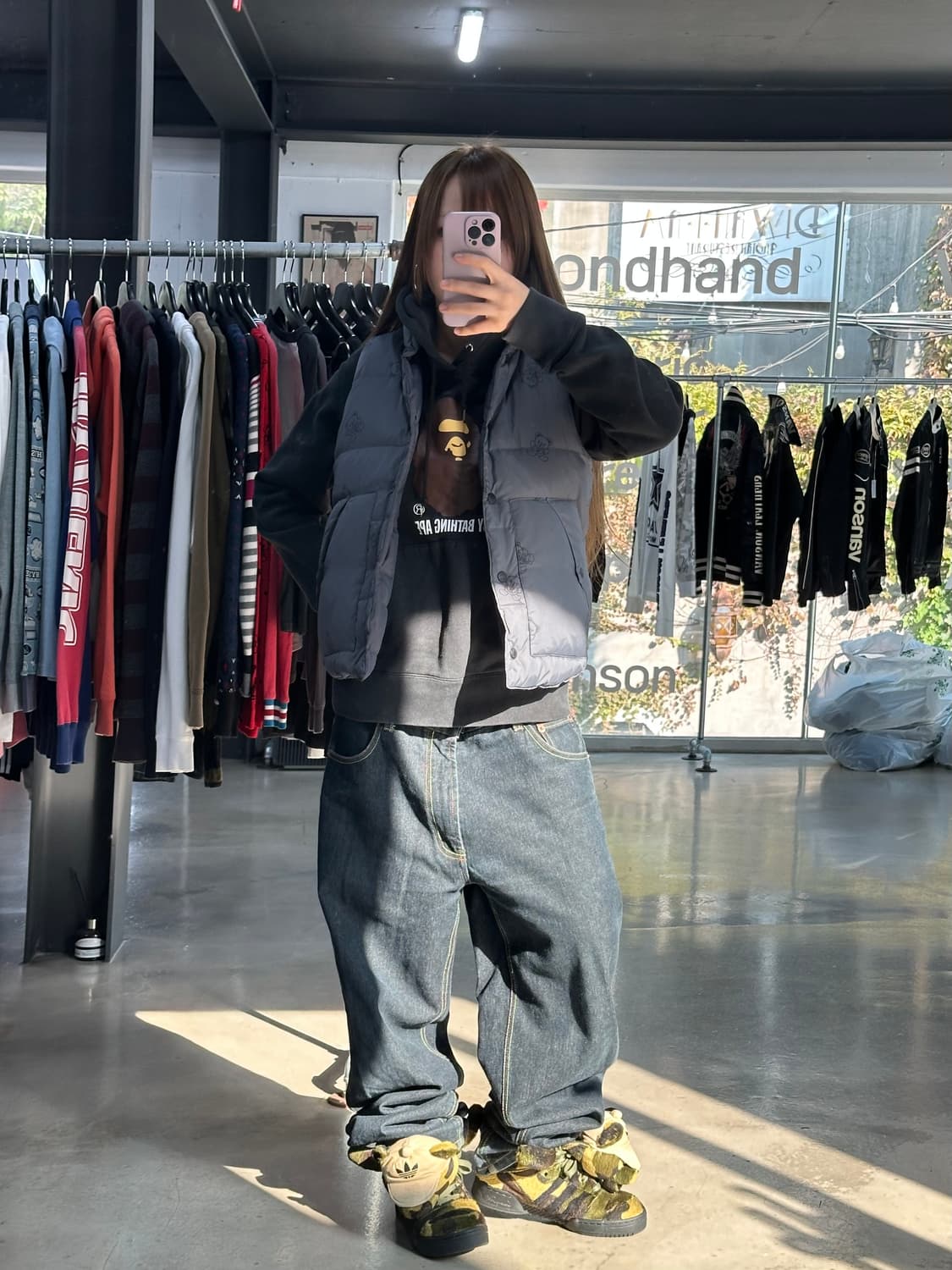 히스테릭글래머 리버시블 퍽베어 패딩 베스트 상품이미지4