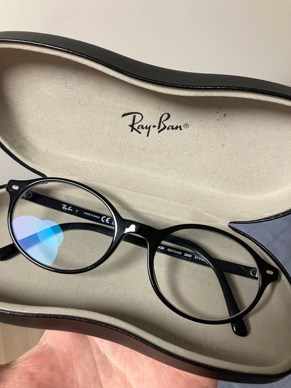 레이벤 RB5429 오벌 안경 블랙 상품이미지2