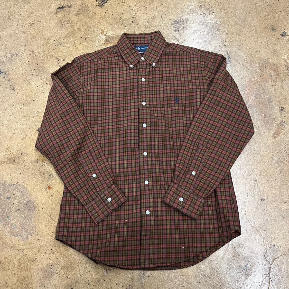 [정품/S] 폴로 랄프로렌 체크 셔츠 브라운 계열 b10 상품이미지2