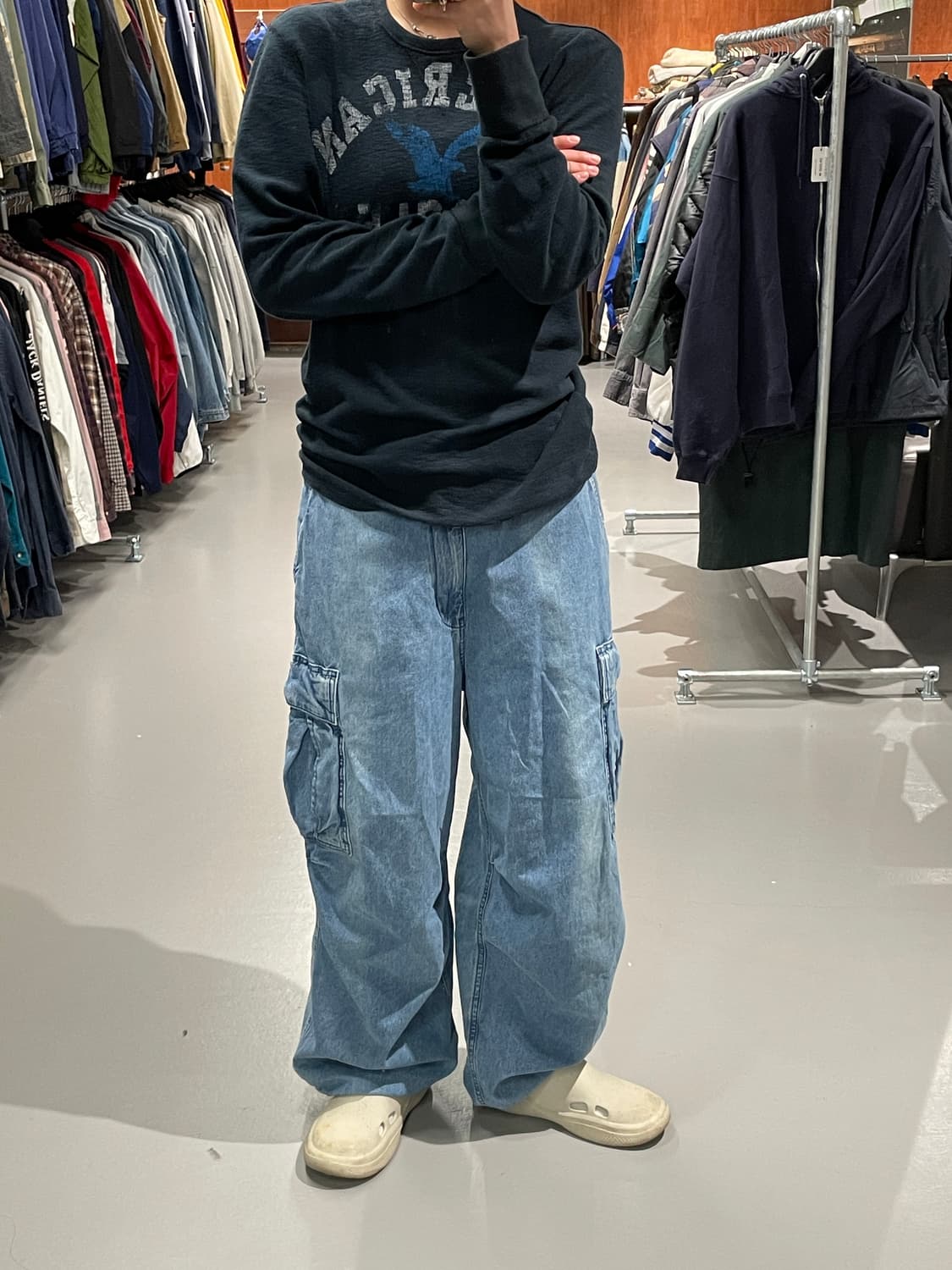 빈티지 데님 카고 팬츠 (벌룬핏) 상품이미지2