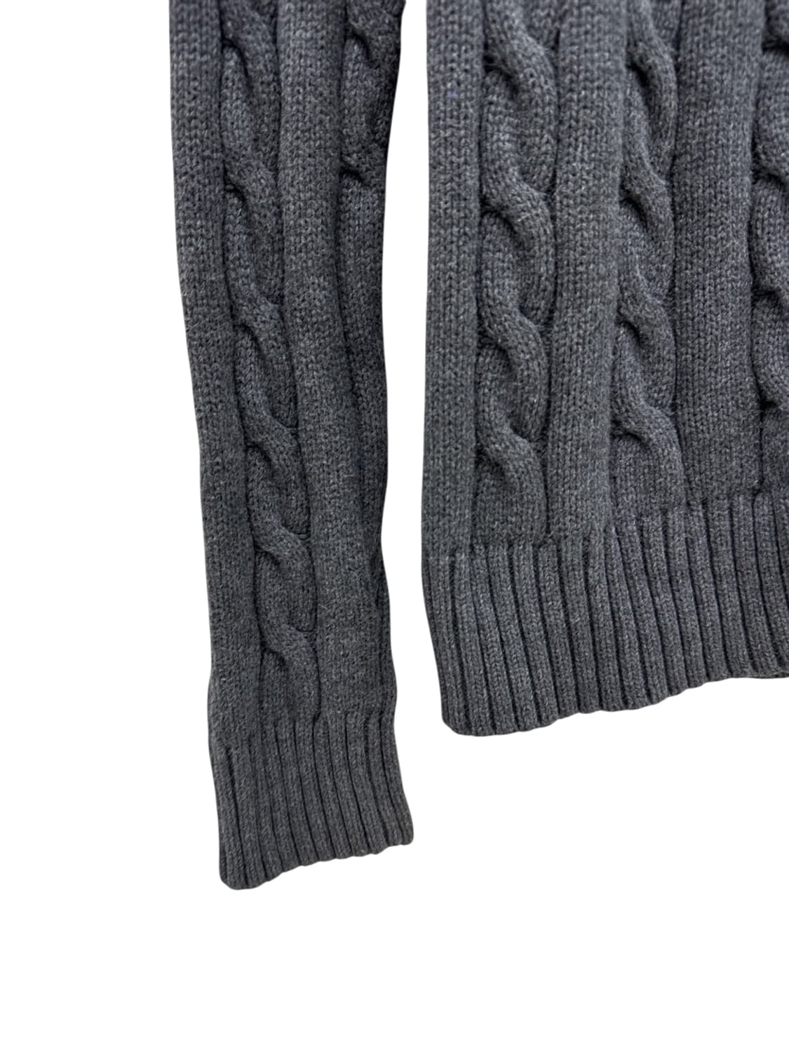 타미힐피거 꽈배기 니트집업 웜그레이 (L) 상품이미지6